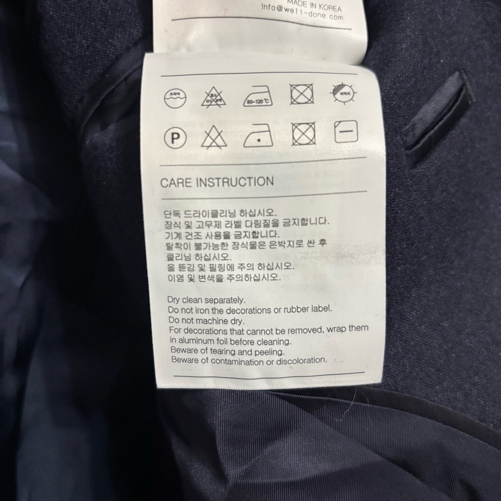 We11done SZ SM NAVY Oversized Blazer - Picture 7 of 12